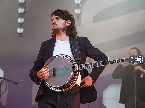 Winston Marshall of Mumford & Sons performs at the BottleRock Napa Valley Music Festival at Napa Valley Expo on Sunday, May 26, 2019, in Napa, Calif. (Photo by Amy Harris/Invision/AP)