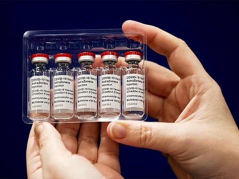 Vials with AstraZeneca's COVID-19 vaccine are seen at the vaccination centre in the Newcastle Eagles Community Arena, in Newcastle upon Tyne, Britain. 