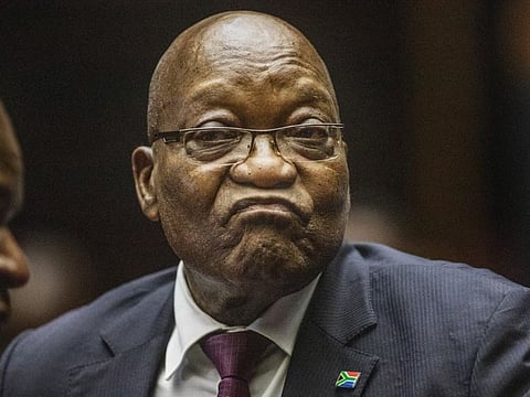 Former South African President Jacob Zuma appears in the High Court in Pietermaritzburg, South Africa in a 2019 file photo.