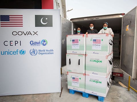 The Moderna doses that arrived from the United States at Islamabad International Airport have been delivered to Pakistan in partnership with the COVAX global vaccine initiative.