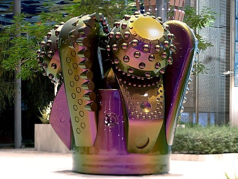Kuwaiti artist Monira Al Qadiri’s ‘Chimera’ is the first of 11 artworks to line Opportunity, Mobility and Sustainability Districts and Expo’s two parks.