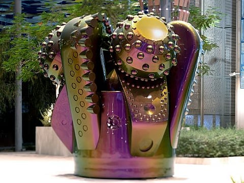 Kuwaiti artist Monira Al Qadiri’s ‘Chimera’ is the first of 11 artworks to line Opportunity, Mobility and Sustainability Districts and Expo’s two parks.