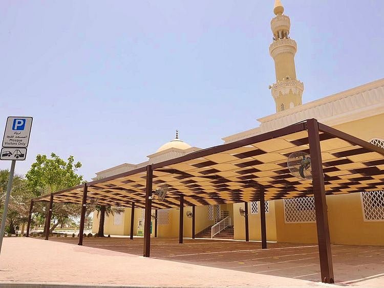 Dubai mosques are getting sunshades for worshippers' comfort and safety in summer heat-1625562519256