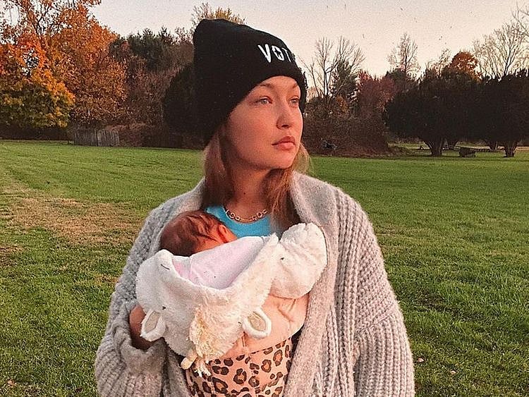 Gigi Hadid with daughter Khai