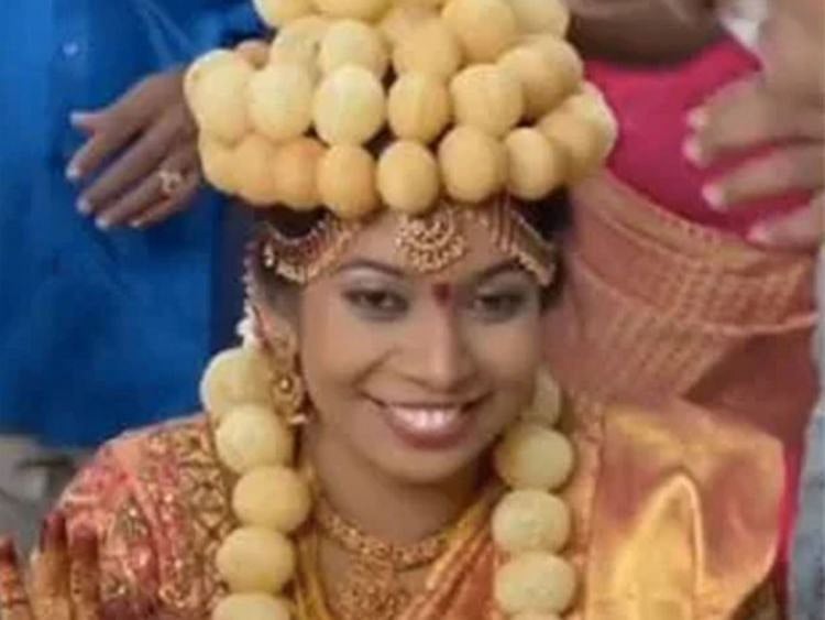 Bride Gets Decked Up In Pani Puri Garland, Crown & Bracelet