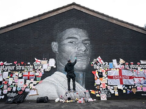 The Marcus Rashford mural and tributes