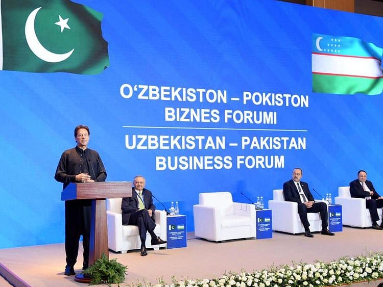  Imran Khan addressing the forum on Thursday.