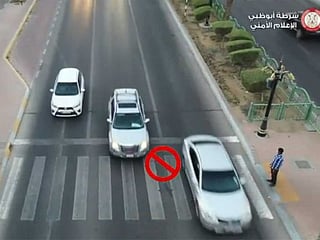A screen grab of Abu Dhabi Police video 