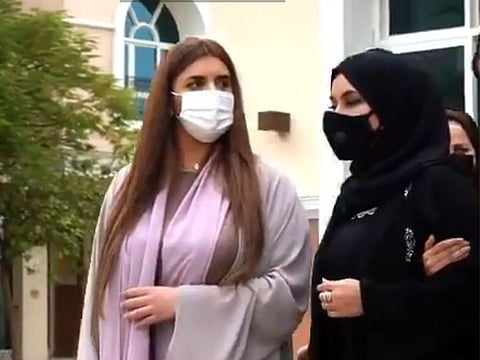 Sheikha Mahra Bint Mohammed bin Rashid Al Maktoum during her visit to the Community Development Authority in Dubai.