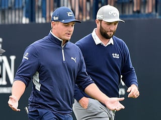 Bryson DeChambeau (left) and Jon Rahm