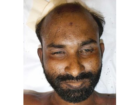 Dubai Police have released this photo of an unidentified man whose body was found in the Muhaisnah 2 area of Dubai. 