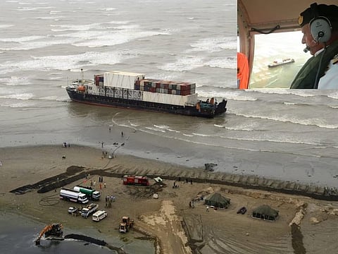  Chief of the Naval Staff Admiral Mohammad Amjad Khan Niazi watches the defuelling process on July 29, 2021.