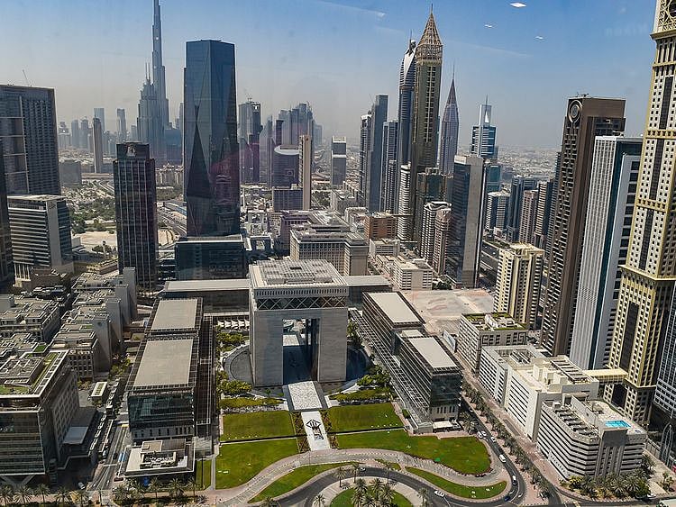 STOCK Dubai skyline DIFC
