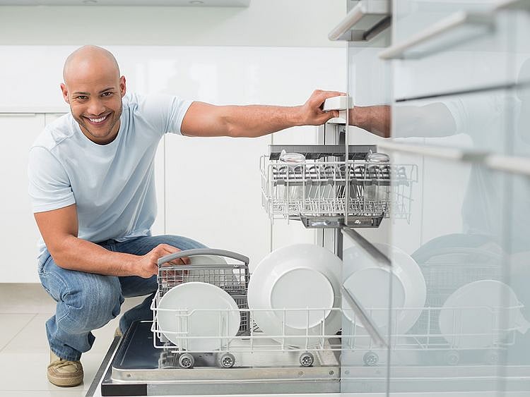 A man and his dishwasher