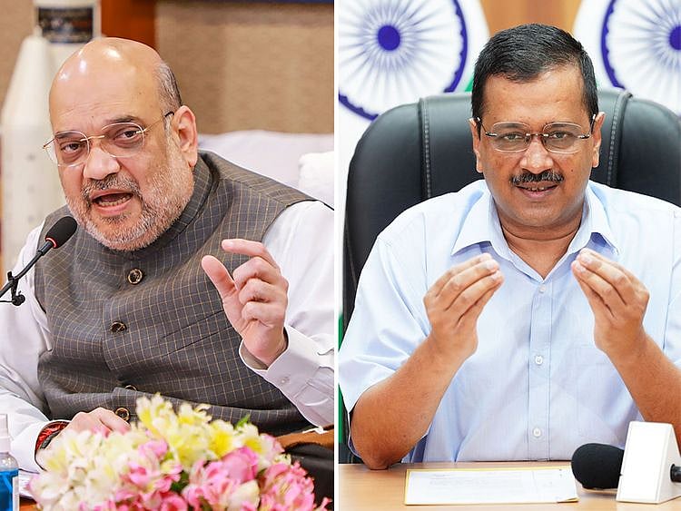 Amit Shah and Arvind Kejriwal 