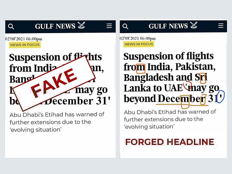 Fake headline