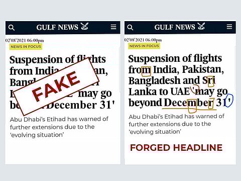 Fake headline