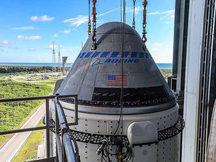 The Boeing CST-100 Starliner spacecraft 