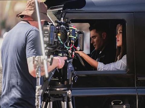 Zac Efron and Jessical Alba filming in Dubai