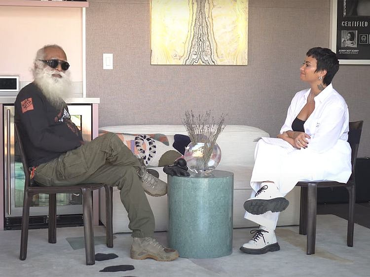 Sadhguru and Demi Lovato