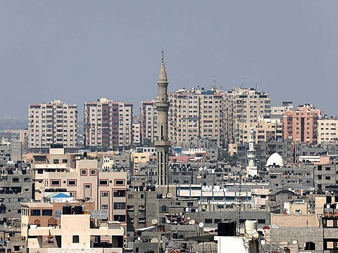 A picture shows a view of Gaza City on July 27, 2021. 