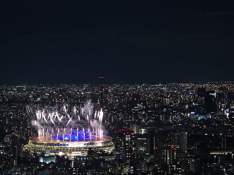 The closing ceremony at the Tokyo 2020 Olympic Games
