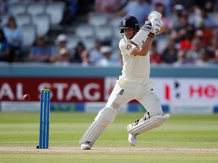 Joe Root in action for England against India