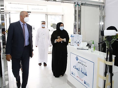 SEHA officials during a recent tour of the new building of Mezyad Healthcare Centre in Al Ain