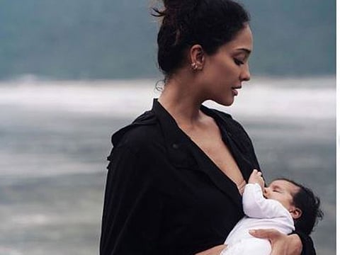 Lisa Haydon with her daughter Lara