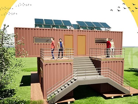 The model of Space Era  comprises portable  quarantine/vaccination  facilities, medical supply  units, ICU wards,  general wards, parking  areas, and cabins