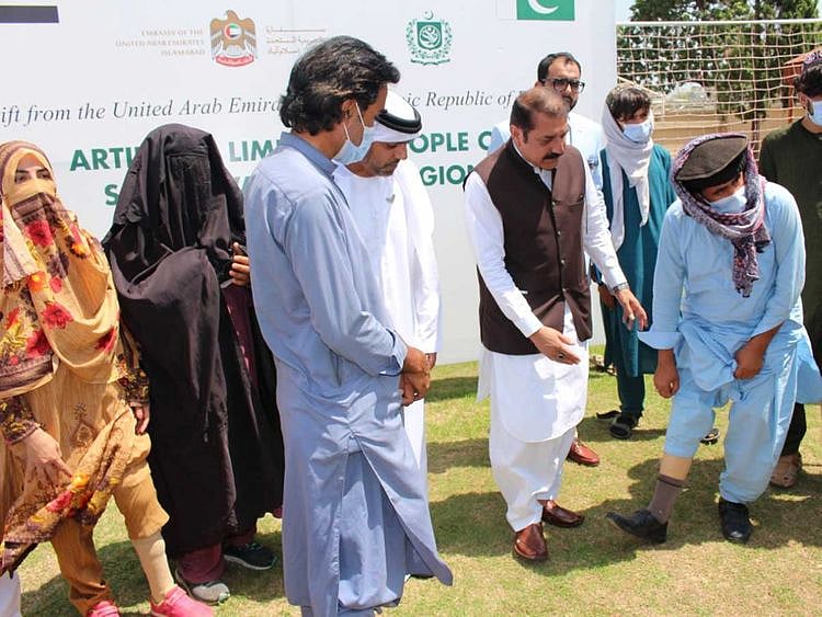 UAE ambassador to Pakistan Hamad Obaid Ibrahim Al Zaabi artificial limbs