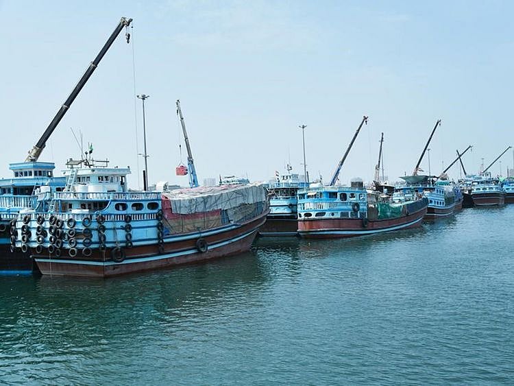 Wooden dhows 