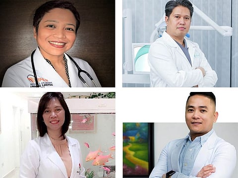 Clockwise from top left: Dr Daffodils Guevarra, Dr Ian Victor M. Aquino, Dr Marvin Felix and Dr Mona Iris Janairo.    
