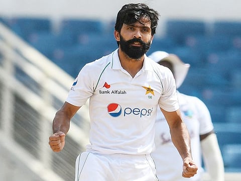 Fawad Alam of Pakistan celebrates his century during day 3 of the 2nd Test against West Indies at Sabina Park, Kingston, Jamaica, on August 22, 2021. 