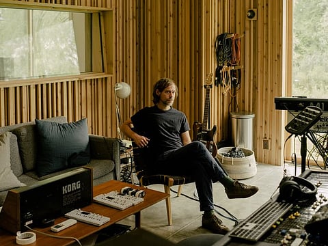 The musician Aaron Dessner near his home in Stuyvesant, N.Y., July 17, 2021.
