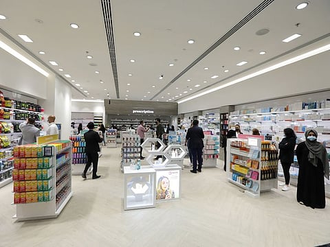 Supercare Pharmacy is one of three healthcare brands under GMG 's umbrella, which also includes the sportswear and goods focussed Sun & Sand Sports stores. 