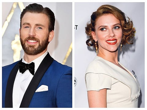 Chris Evans and Scarlett Johansson