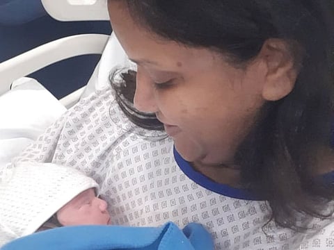Gunjan Dixit with her little baby girl, her miracle child