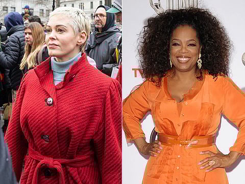 Rose McGowan and Oprah Winfrey