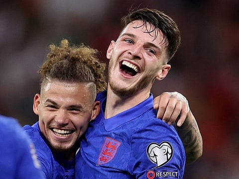 England's Declan Rice (right) and Kalvin Phillips.