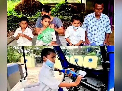 A video of the child has gone viral, after a local youth captured the boy at work.