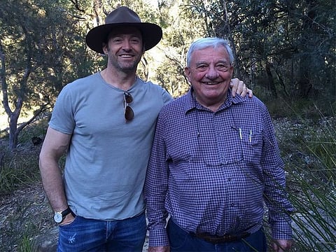 Hugh Jackman and his father Christopher John Jackman
