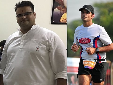 Before and after: Jayesh Makwana traces his journey of weight loss from 153kg to 87kg