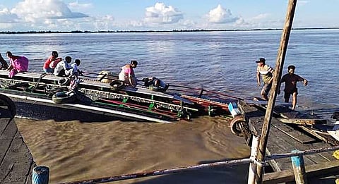 Two boats carrying passengers collided with ferry at Brahmaputra river in Jorhat on Wednesday. 