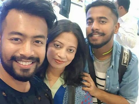  Happy Das, and her two sons, Partho, 26, and Ankan, 22, from Bangladesh.