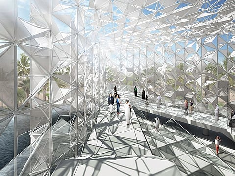 Under the theme of "Where Ideas Meet," the Japan Pavilion will use the latest visual and spatial presentations, including moving images and ultrafine mist, to let visitors experience how diverse encounters spark new ideas and lead the world to a better tomorrow