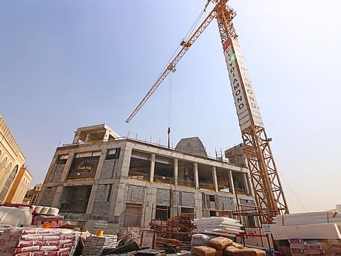  The new Hindu temple that is coming up in Dubai’s Jebel Ali. The structure is 50 per cent complete.