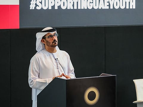  Hussain Al Hammadi, UAE Minister of Education, during a keynote address