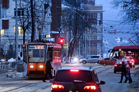 A street in the Urals city of Perm in January 2021 photo. Eight persons were killed in a university campus shooting in Perm on September 20, 2021.  