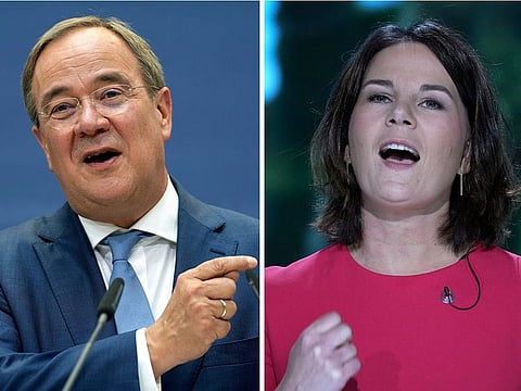  Chancellor top candidates -- Armin Laschet of the Christian Democrats and Anna-Lena Baerbock of the Greens.